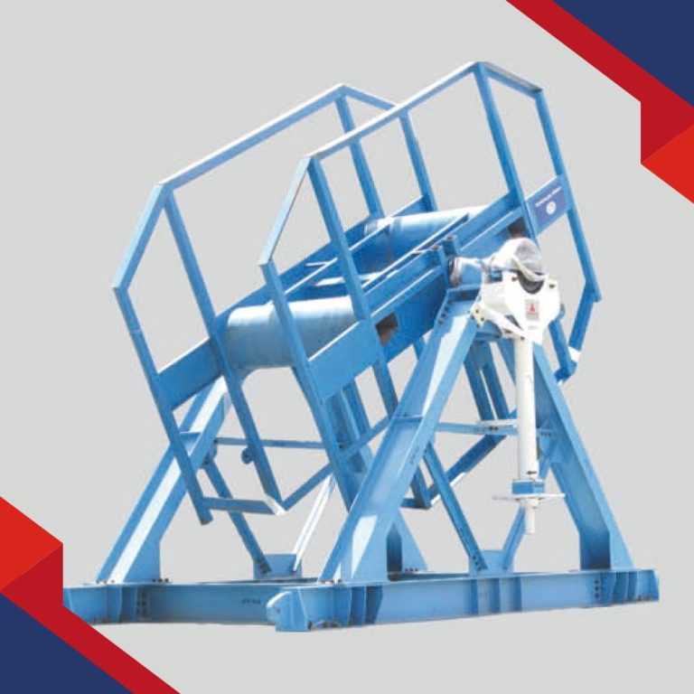 Atril Bobinador de fajas: Equipo utilizado en el bobinado y desbobinado de fajas durante el cambio de cintas transportadoras